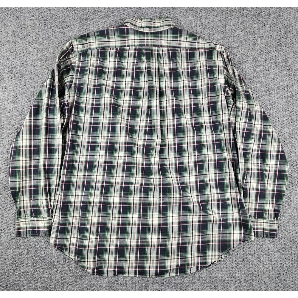 Polo Ralph Lauren‎ Classic Fit Plaid Button Down Shirt Mens XL Green Long Sleeve